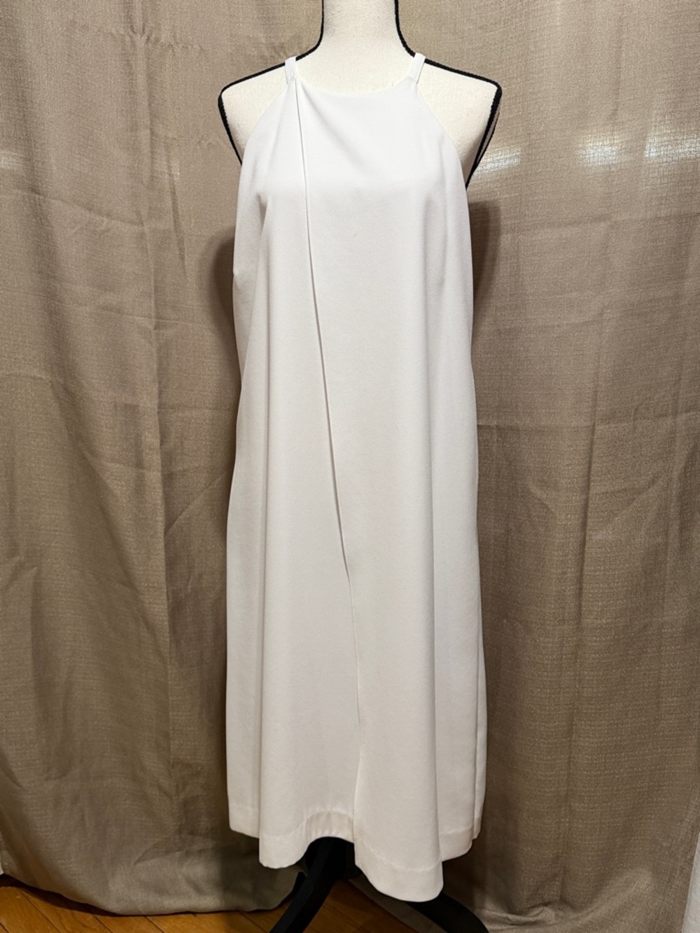 Alfani White Halter Midi Dress Sz 14